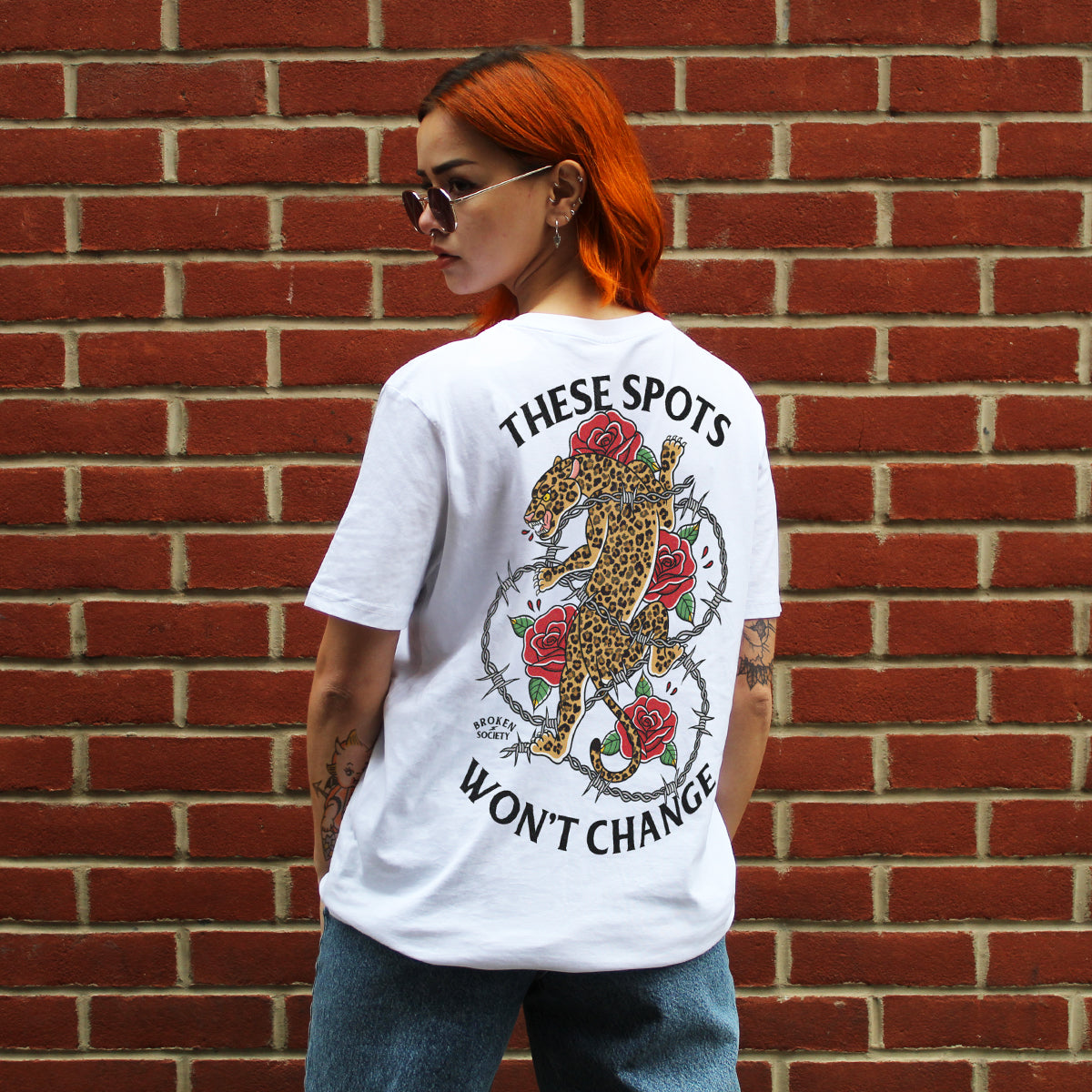 These Spots Won't Change T-Shirt (Unisex)-Tattoo Clothing, Tattoo T-Shirt, EP01-Broken Society