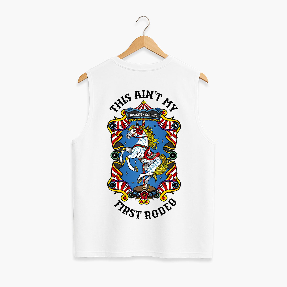 This Ain't My First Rodeo Sleeveless T-Shirt (Unisex)-Tattoo Clothing, Tattoo Sleeveless T-Shirt, EP01S-Broken Society