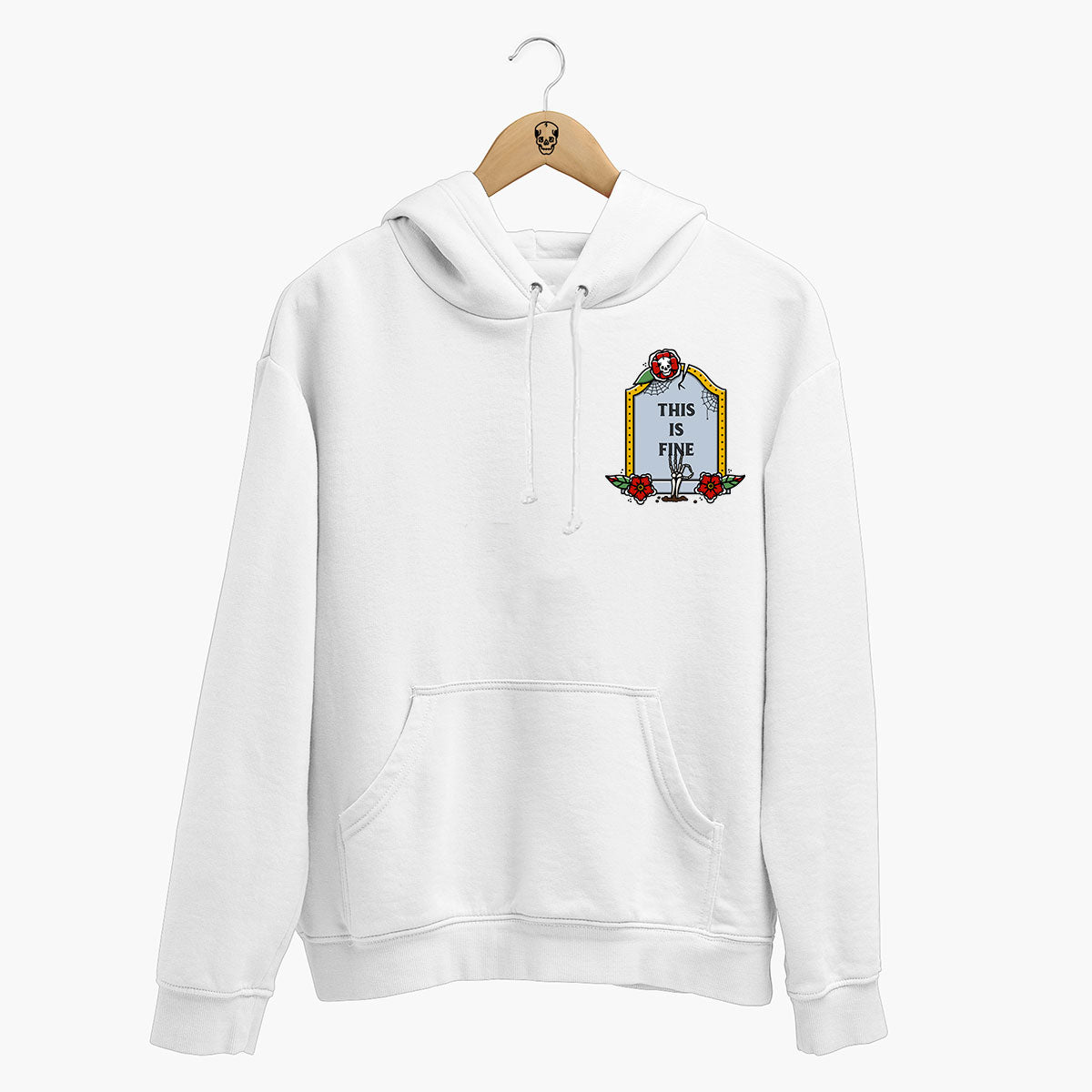 This Is Fine Hoodie (Unisex)-Tattoo Clothing, Tattoo Hoodie, JH001-Broken Society