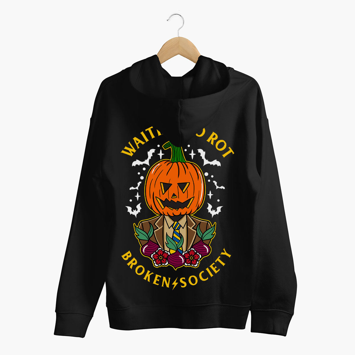 Waiting To Rot Hoodie (Unisex)-Tattoo Clothing, Tattoo Hoodie, JH001-Broken Society