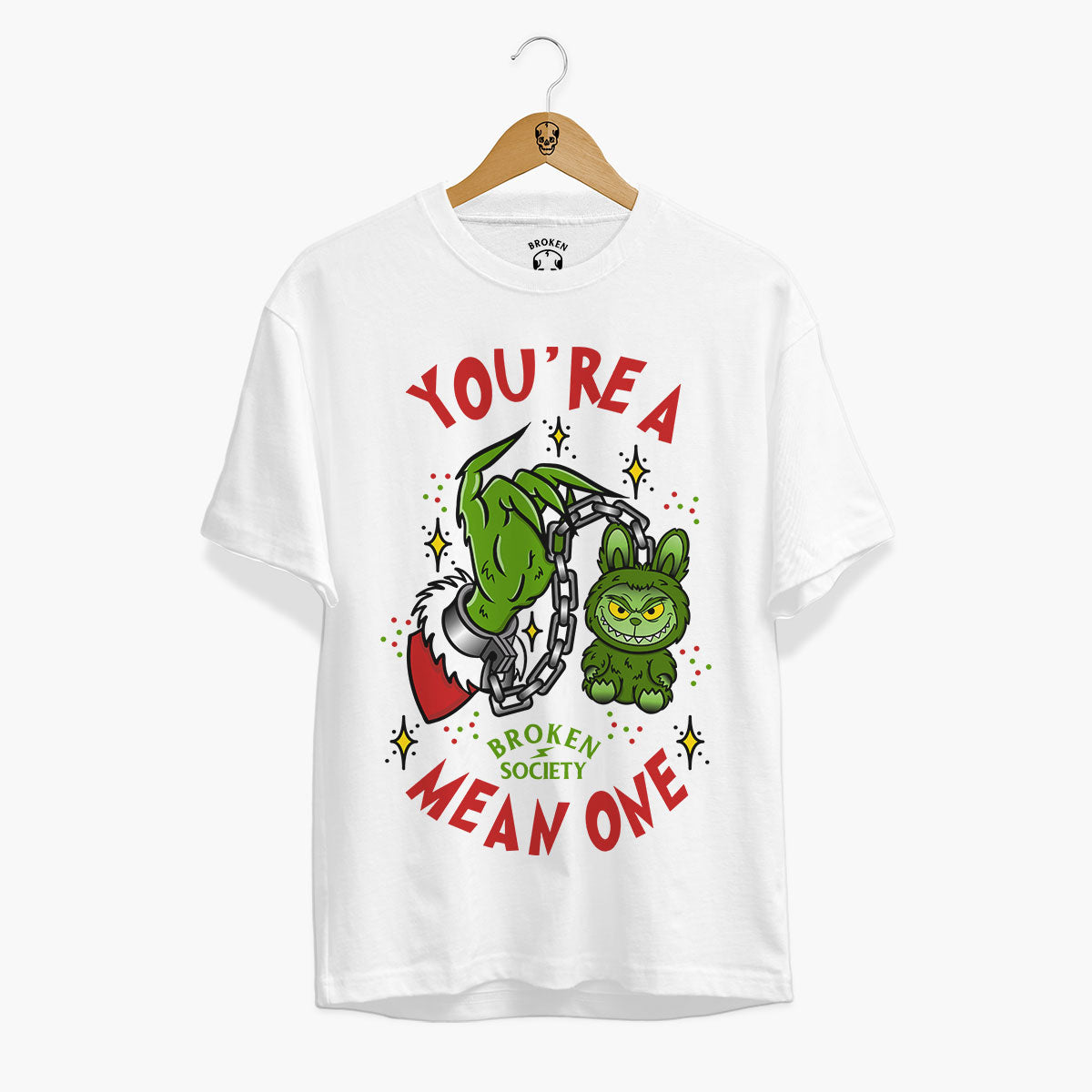 You're A Mean One Christmas T-Shirt (Unisex)-Tattoo Clothing, Tattoo T-Shirt, EP01-Broken Society