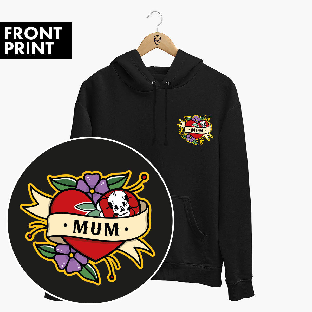 Mum Hoodie (Unisex)-Tattoo Clothing, Tattoo Hoodie, JH001-Broken Society