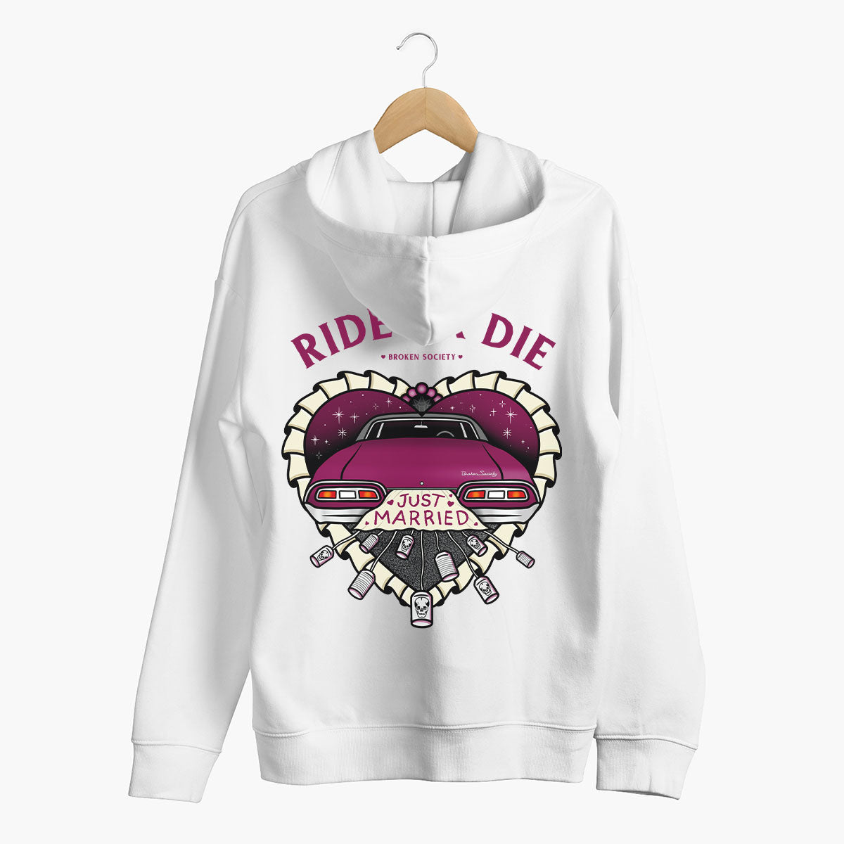 Ride Or Die Hoodie (Unisex)-Tattoo Clothing, Tattoo Hoodie, JH001-Broken Society