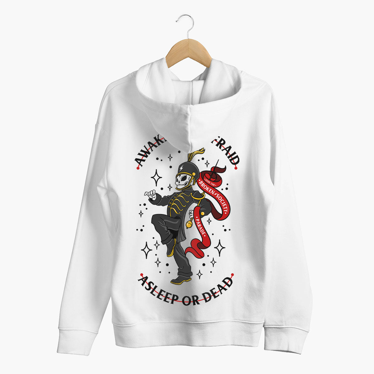 Awake And Unafraid Hoodie (Unisex)-Tattoo Clothing, Tattoo Hoodie, JH001-Broken Society