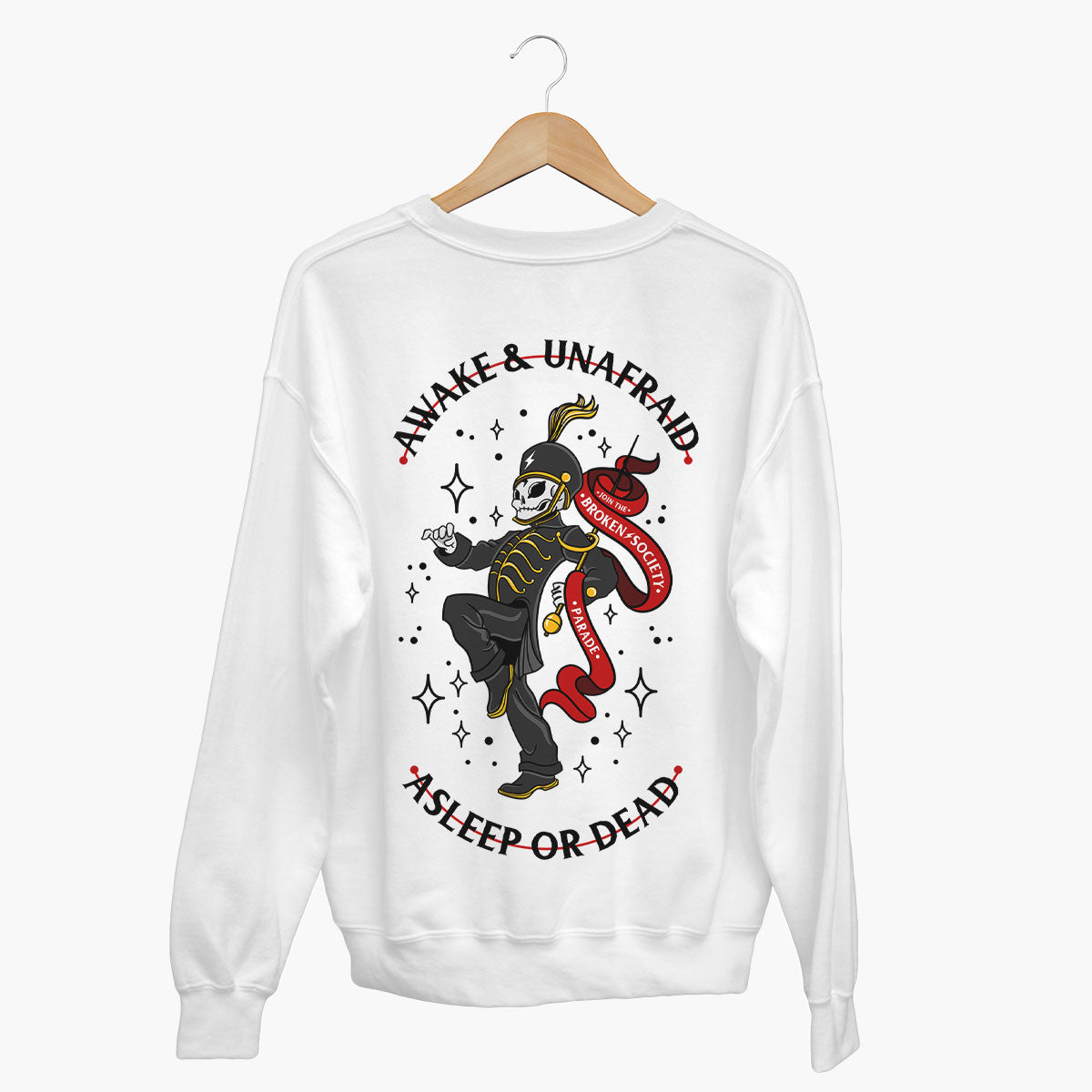 Awake And Unafraid Sweatshirt (Unisex)-Tattoo Clothing, Tattoo Sweatshirt, JH030-Broken Society