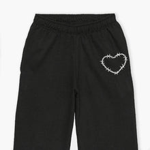 Load image into Gallery viewer, Barbed Wire Heart Embroidered Joggers (Unisex)-Tattoo Clothing, Tattoo Joggers, JH072-Broken Society