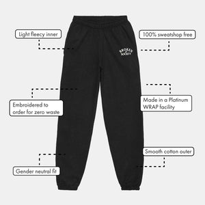 Barbed Wire Heart Embroidered Joggers (Unisex)-Tattoo Clothing, Tattoo Joggers, JH072-Broken Society