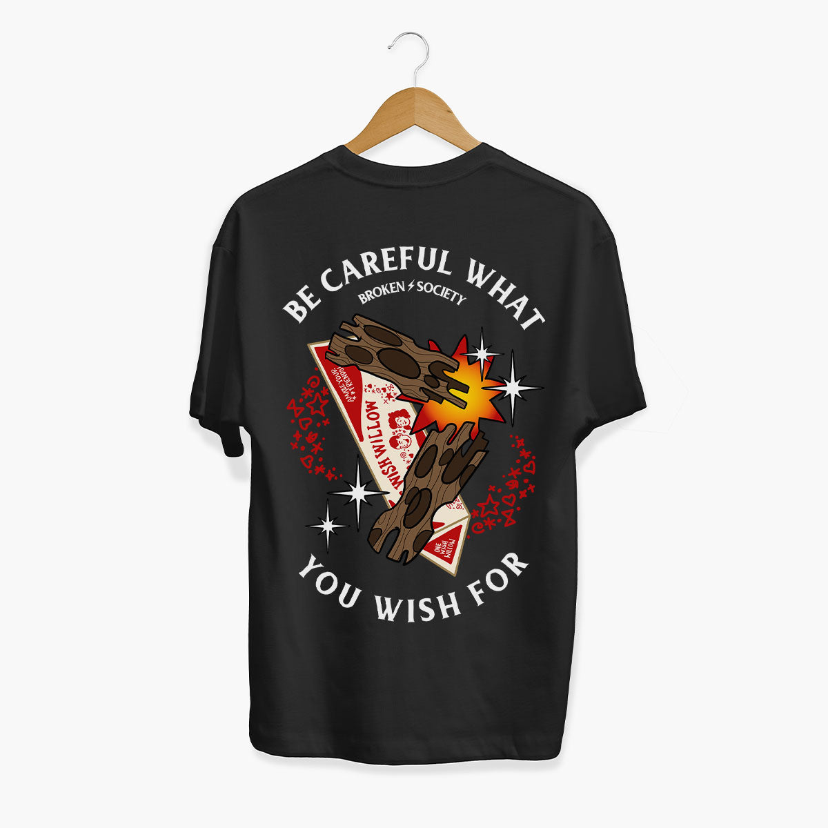 Be Careful What You Wish For T-Shirt (Unisex)-Tattoo Clothing, Tattoo T-Shirt, EP01-Broken Society