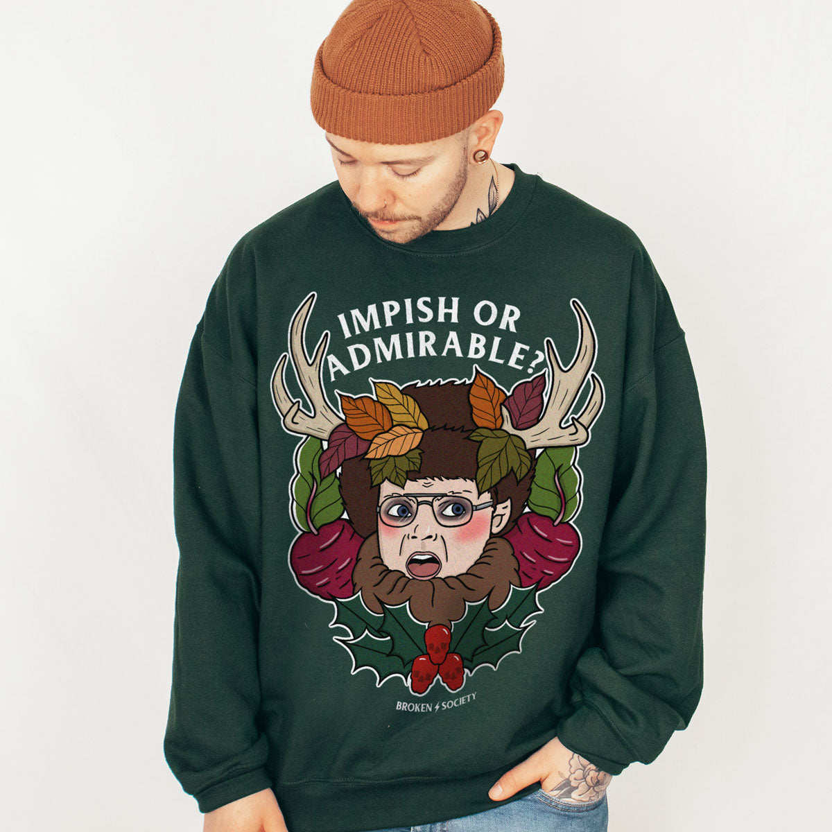 Belsnickel Christmas Jumper (Unisex)-Tattoo Clothing, Tattoo Sweatshirt, JH030-Broken Society