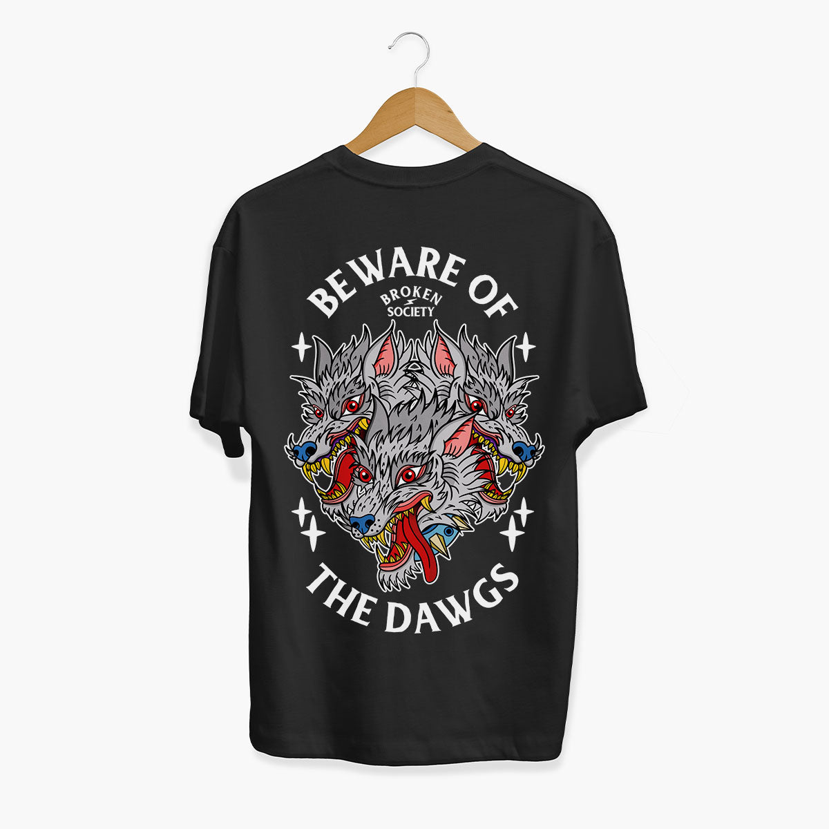 Beware Of The Dawgs T-Shirt (Unisex)-Tattoo Clothing, Tattoo T-Shirt, EP01-Broken Society