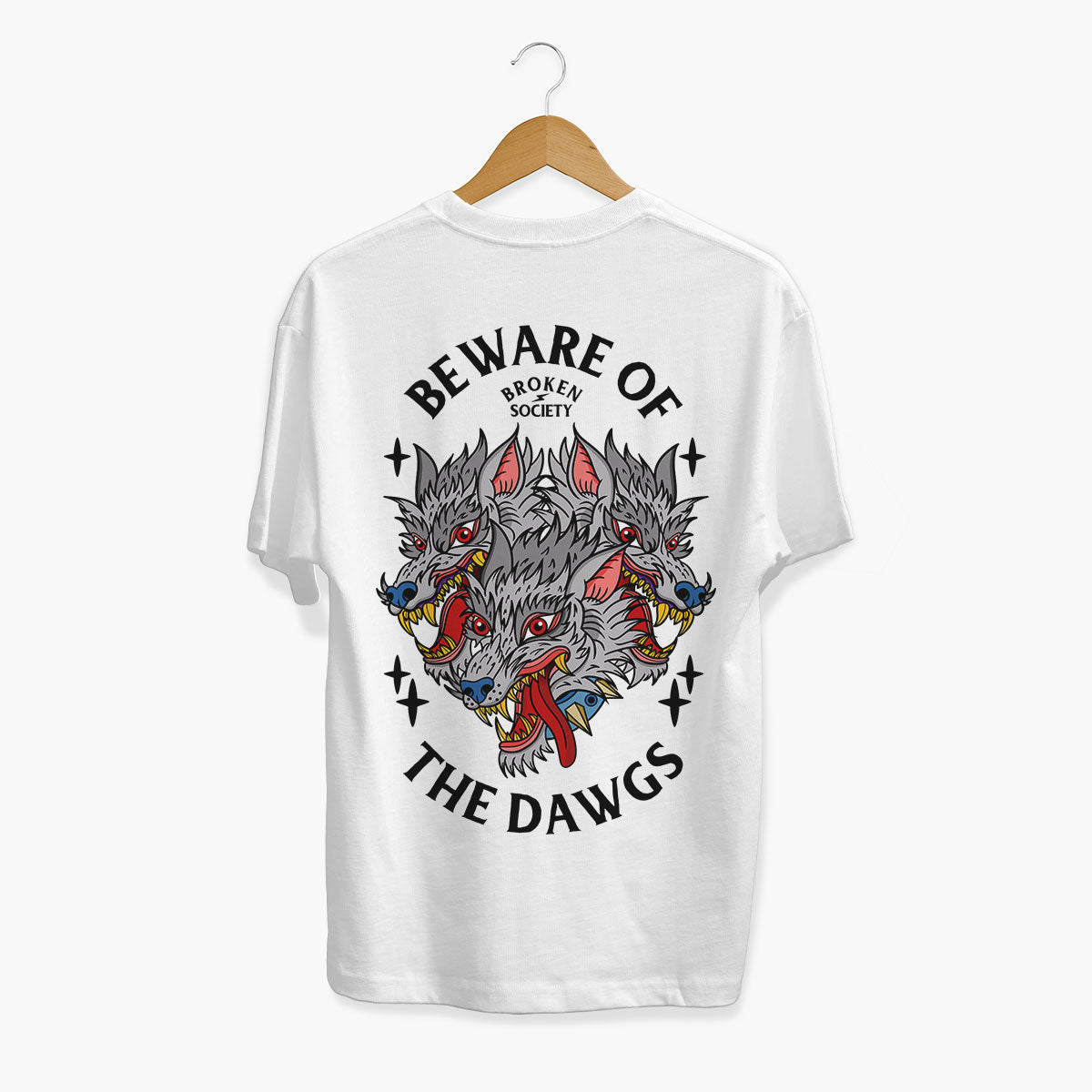 Beware Of The Dawgs T-Shirt (Unisex)-Tattoo Clothing, Tattoo T-Shirt, EP01-Broken Society