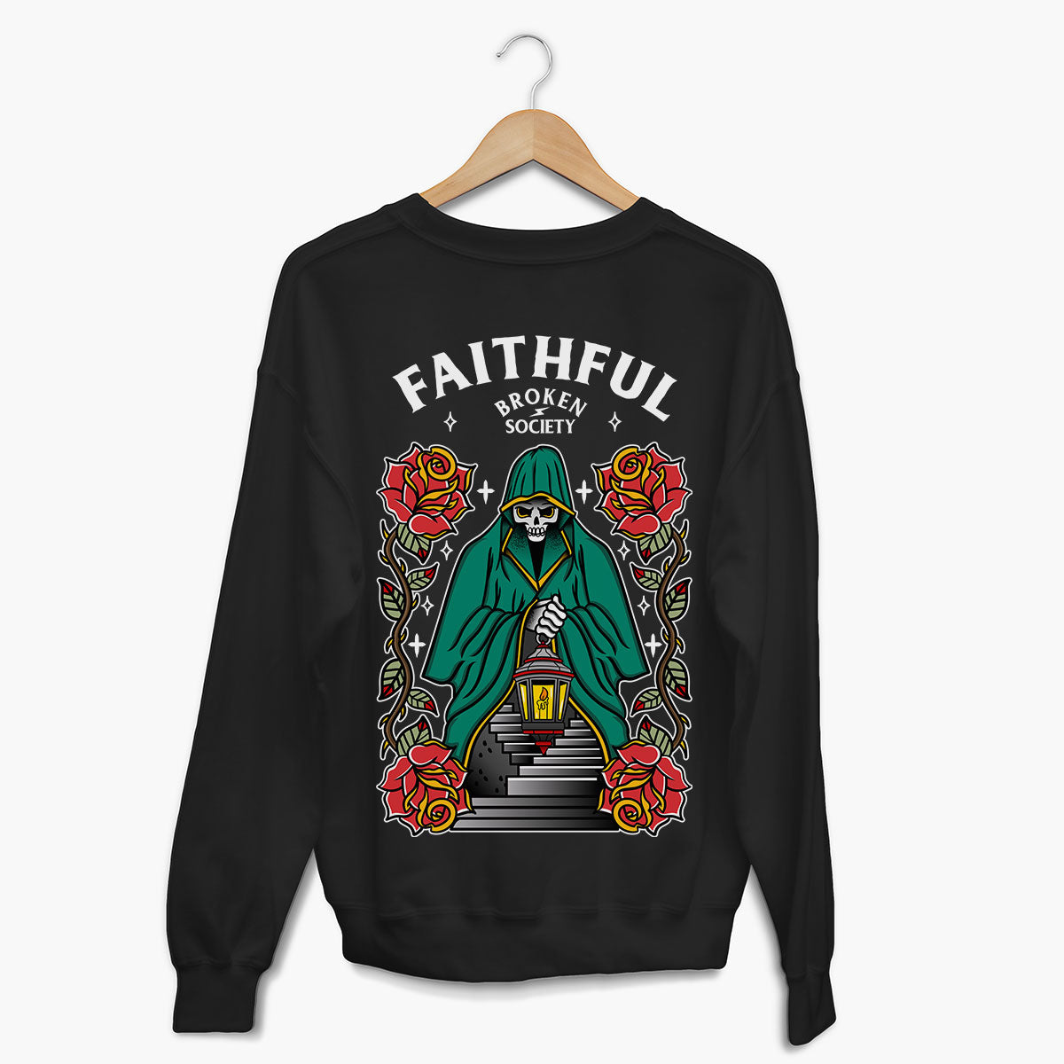 Born To Be A Faithful Sweatshirt (Unisex)-Tattoo Clothing, Tattoo Sweatshirt, JH030-Broken Society