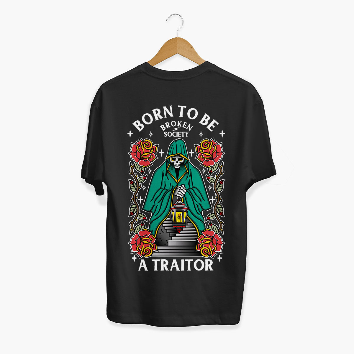 Born To Be A Traitor T-Shirt (Unisex)-Tattoo Clothing, Tattoo T-Shirt, EP01-Broken Society