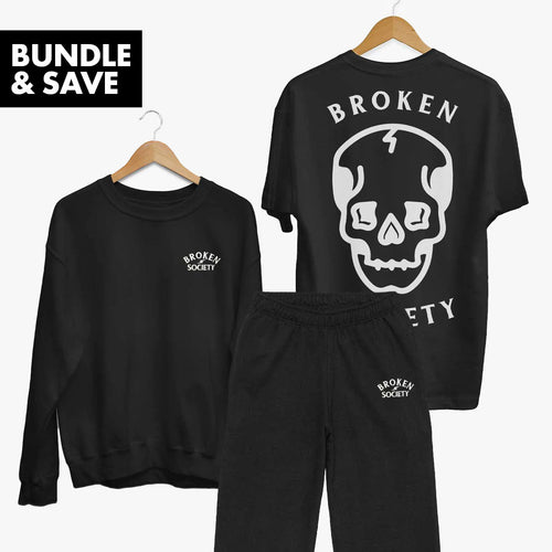 Broken Logo Bundle (Black)-Tattoo Apparel, Tattoo Accessories, Tattoo Gift, Tattoo Bundle-Broken Society