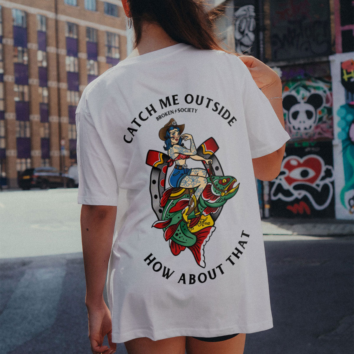Catch Me Outside T-Shirt (Unisex)-Tattoo Clothing, Tattoo T-Shirt, EP01-Broken Society