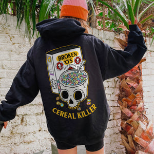 Cereal Killer Hoodie (Unisex)-Tattoo Clothing, Tattoo Hoodie, JH001-Broken Society