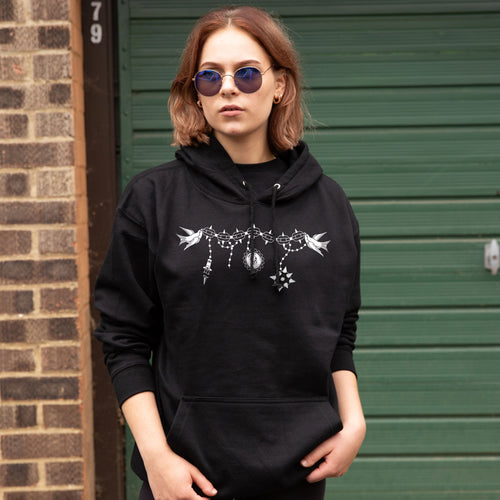 Chains Hoodie (Unisex)-Tattoo Clothing, Tattoo Hoodie, JH001-Broken Society