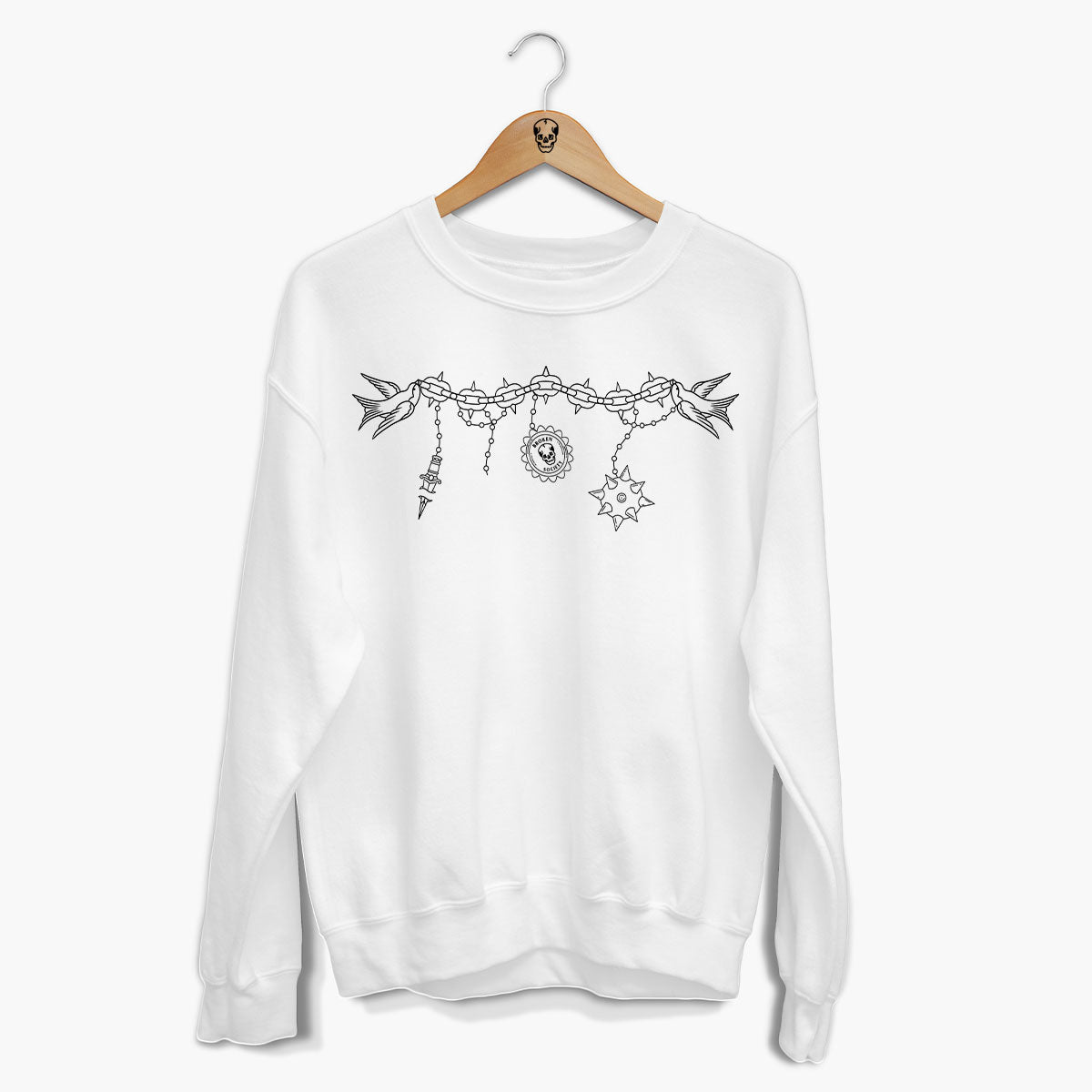 Chains Sweatshirt (Unisex)-Tattoo Clothing, Tattoo Sweatshirt, JH030-Broken Society