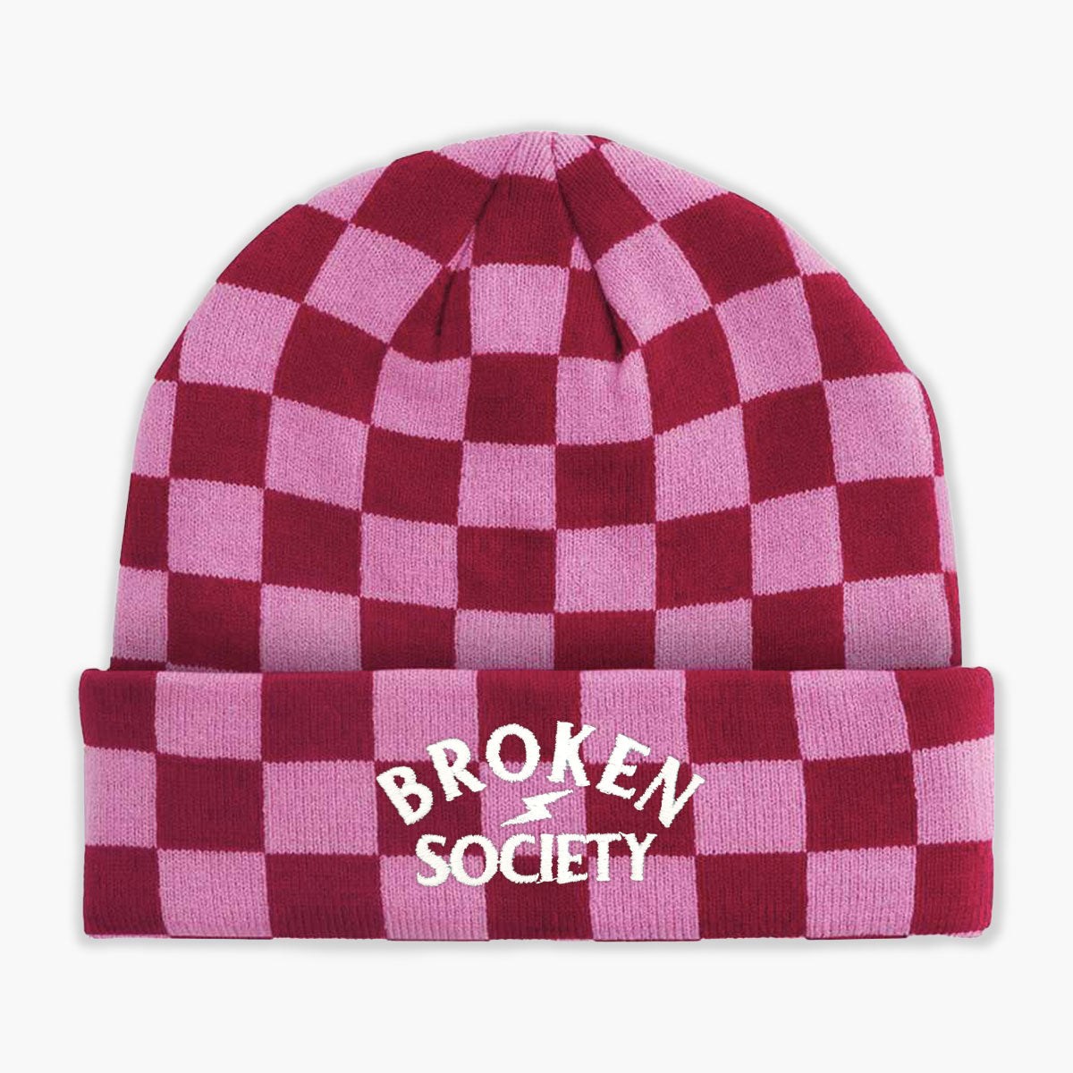 Checkerboard Beanie-Tattoo Apparel, Tattoo Accessories, Tattoo Gift, Tattoo Beanie, BB531-Broken Society