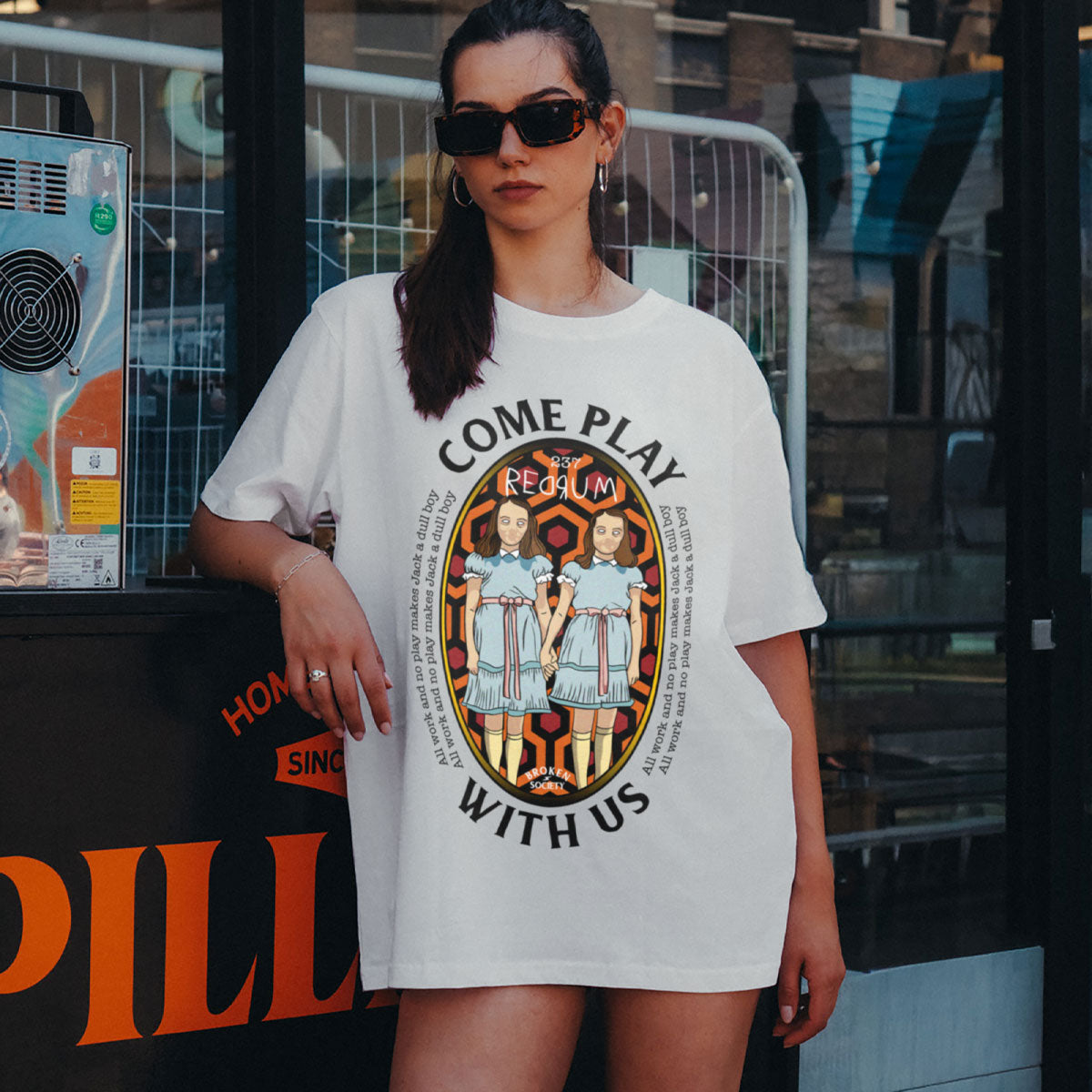 Come Play With Us Front Print T-Shirt (Unisex)-Tattoo Clothing, Tattoo T-Shirt, EP01-Broken Society