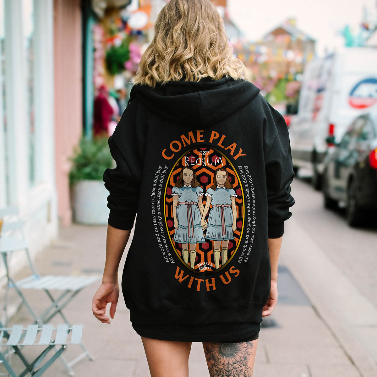 Come Play With Us Hoodie (Unisex)-Tattoo Clothing, Tattoo Hoodie, JH001-Broken Society