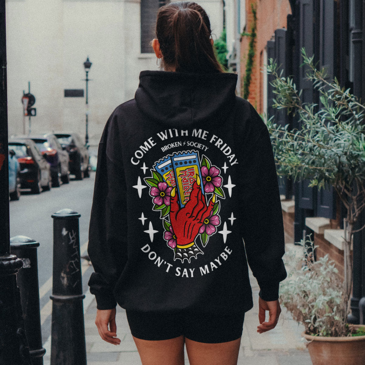 Come With Me Friday Hoodie (Unisex)-Tattoo Clothing, Tattoo Hoodie, JH001-Broken Society