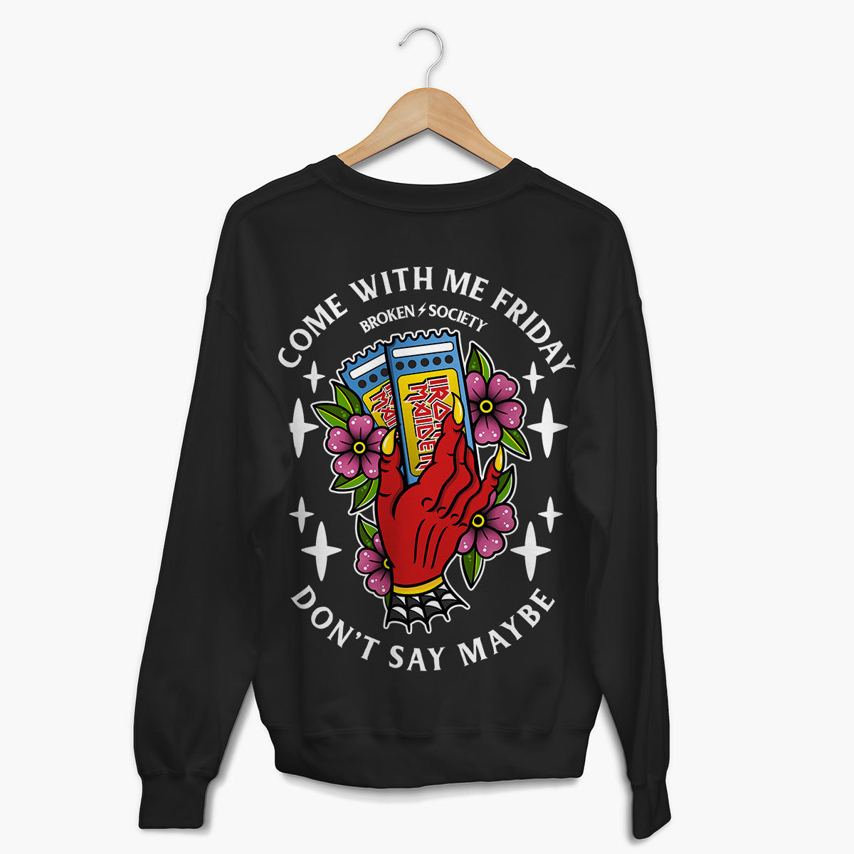Come With Me Friday Sweatshirt (Unisex)-Tattoo Clothing, Tattoo Sweatshirt, JH030-Broken Society