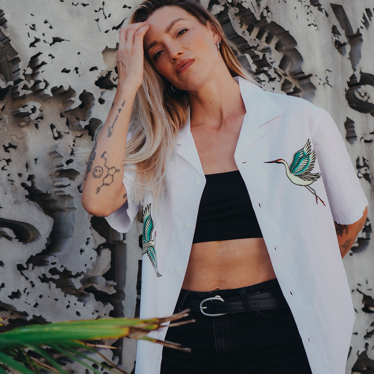 Cranes Havana Shirt (Unisex)-Tattoo Clothing, Tattoo Shirt, WB500-Broken Society