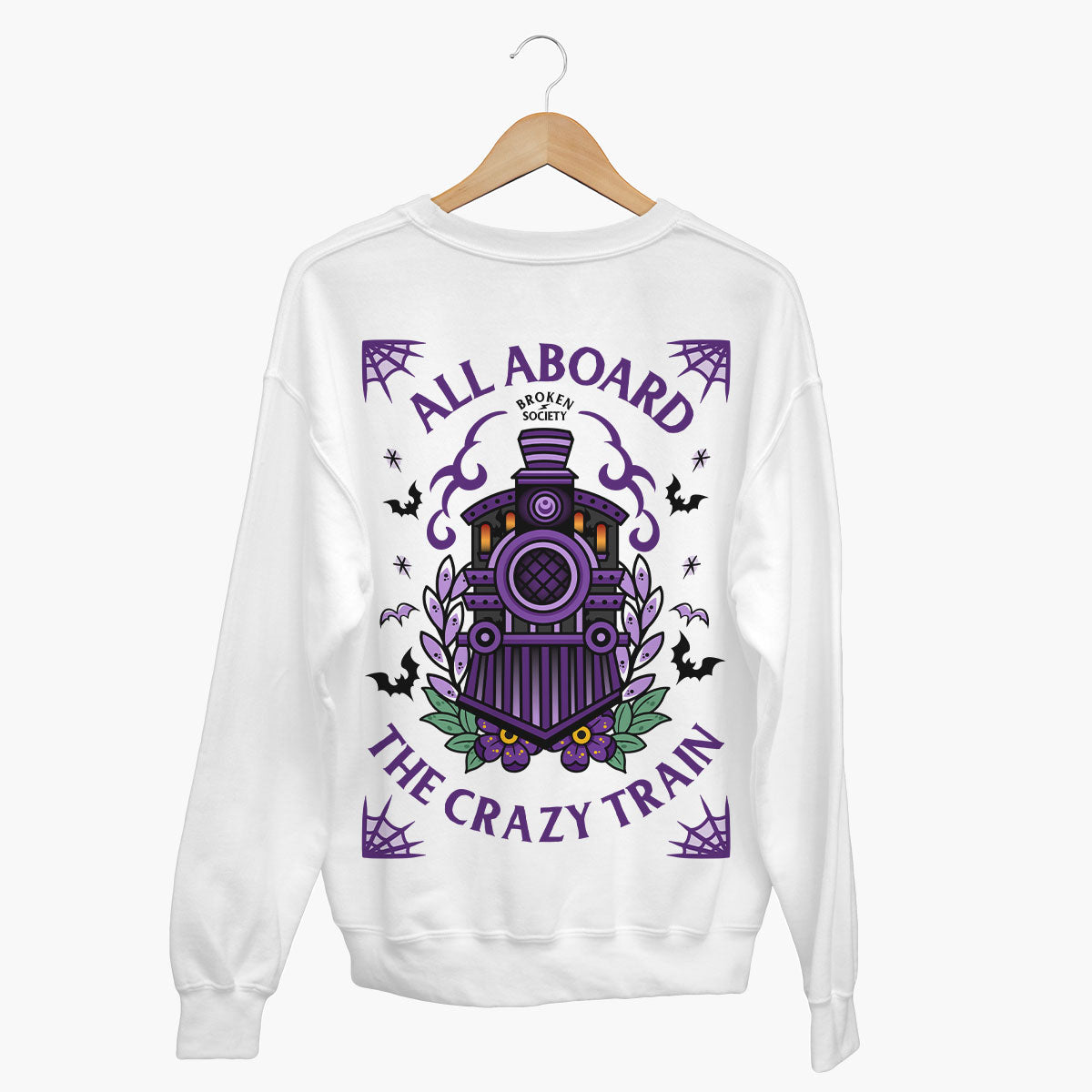 Crazy Train Sweatshirt (Unisex)-Tattoo Clothing, Tattoo Sweatshirt, JH030-Broken Society