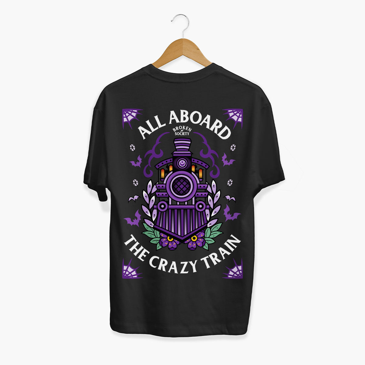 Crazy Train T-Shirt (Unisex)-Tattoo Clothing, Tattoo T-Shirt, EP01-Broken Society