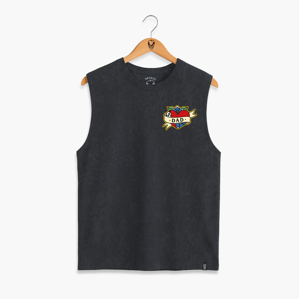 Dad Sleeveless T-Shirt (Unisex)-Tattoo Clothing, Tattoo Sleeveless T-Shirt, EP01S-Broken Society