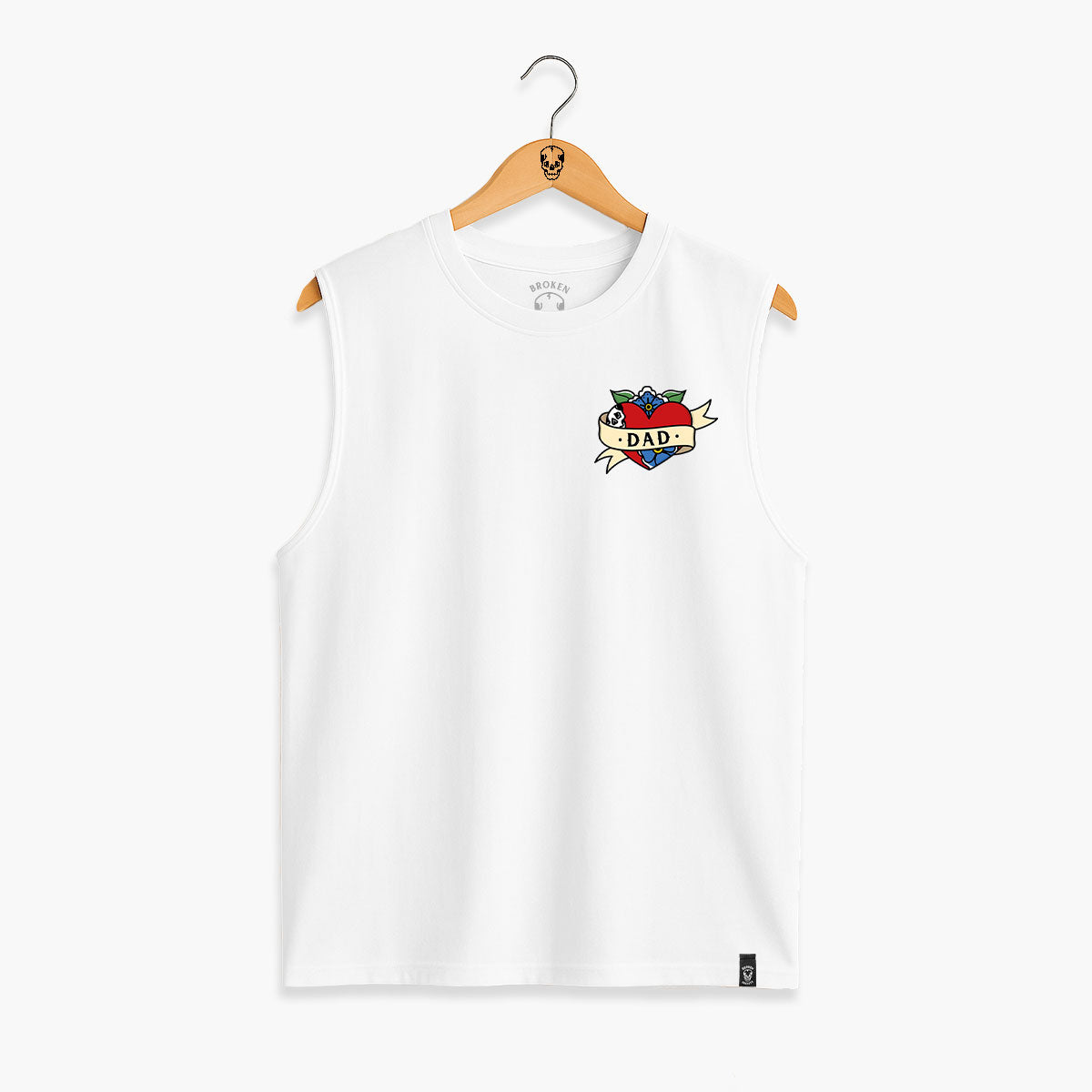 Dad Sleeveless T-Shirt (Unisex)-Tattoo Clothing, Tattoo Sleeveless T-Shirt, EP01S-Broken Society