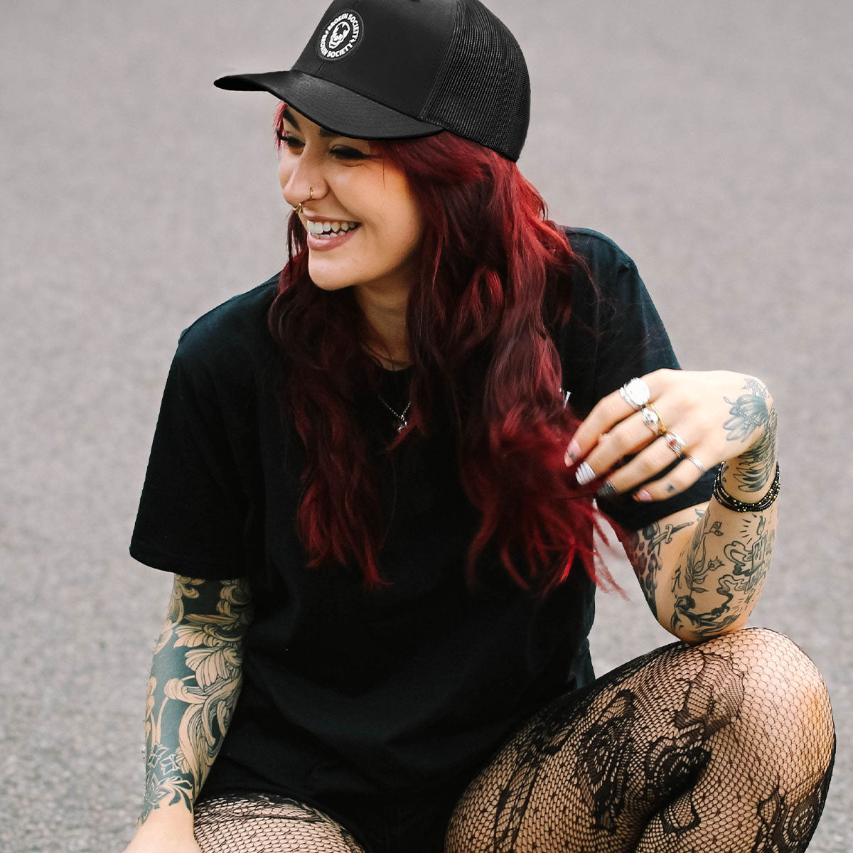 Emblem Patch Cap (Unisex)-Tattoo Clothing, Tattoo Accessories, Tattoo Gift, Tattoo Emblem Patch Cap, YP129, YP023-Broken Society