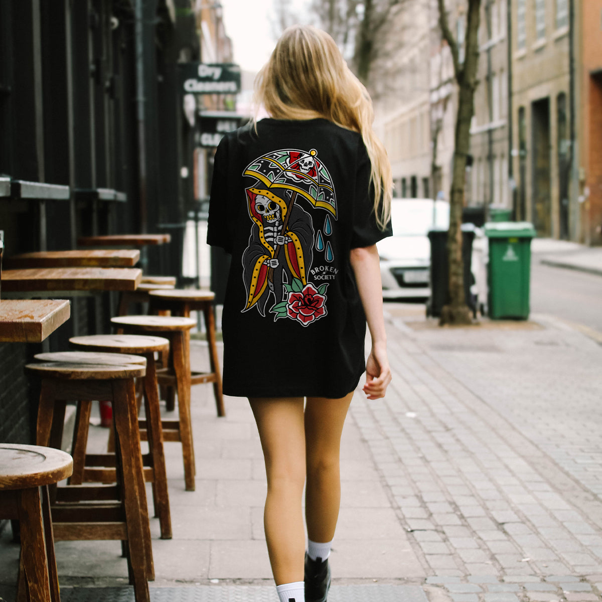 Fear The Reaper T-Shirt (Unisex)-Tattoo Clothing, Tattoo T-Shirt, EP01-Broken Society