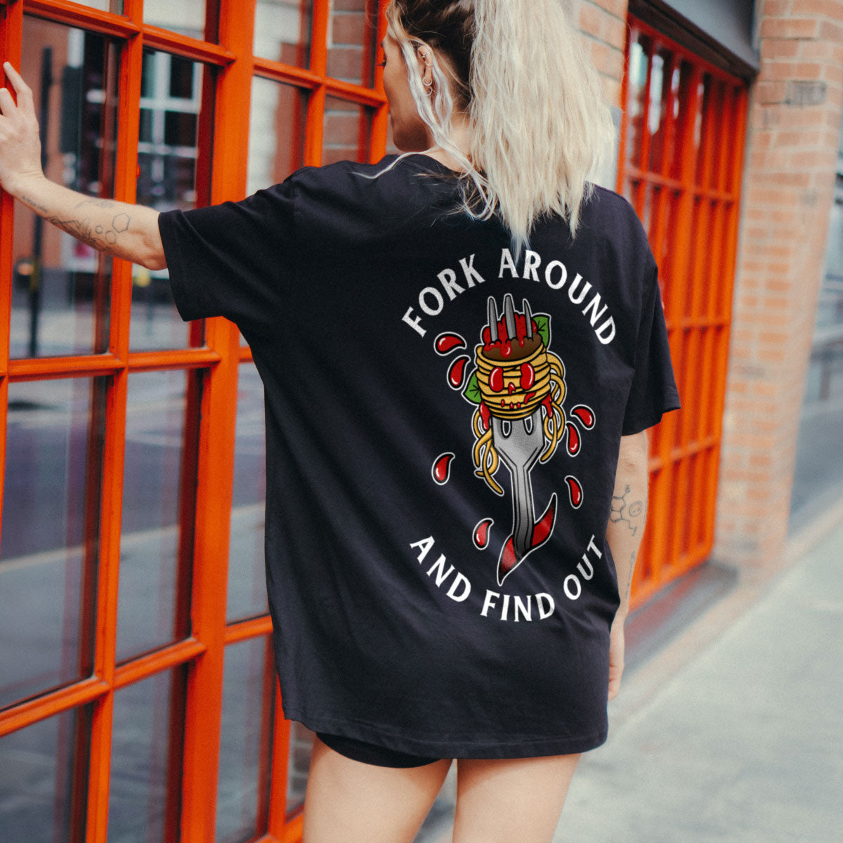 Fork Around And Find Out T-Shirt (Unisex)-Tattoo Clothing, Tattoo T-Shirt, EP01-Broken Society