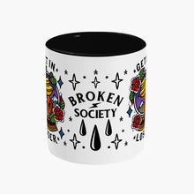 Load image into Gallery viewer, Get In Loser Mug-Tattoo Apparel, Tattoo Accessories, Tattoo Gift, Tattoo Coffee Mug, 11oz White Ceramic-Broken Society