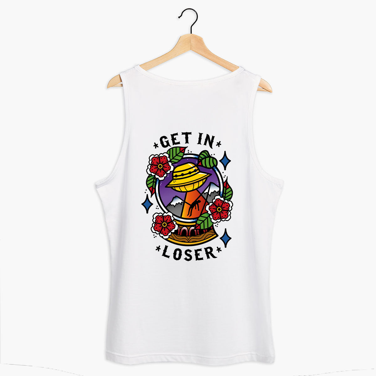 Get In Loser Tank (Unisex)-Tattoo Clothing, Tattoo Tank, 03980-Broken Society
