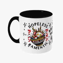 Load image into Gallery viewer, Hopeless Ramentic Mug-Tattoo Apparel, Tattoo Accessories, Tattoo Gift, Tattoo Coffee Mug, 11oz White Ceramic-Broken Society