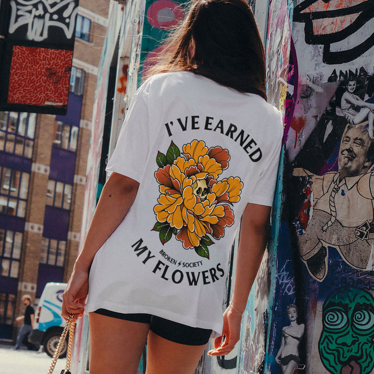 I've Earned My Flowers T-Shirt (Unisex)-Tattoo Clothing, Tattoo T-Shirt, EP01-Broken Society