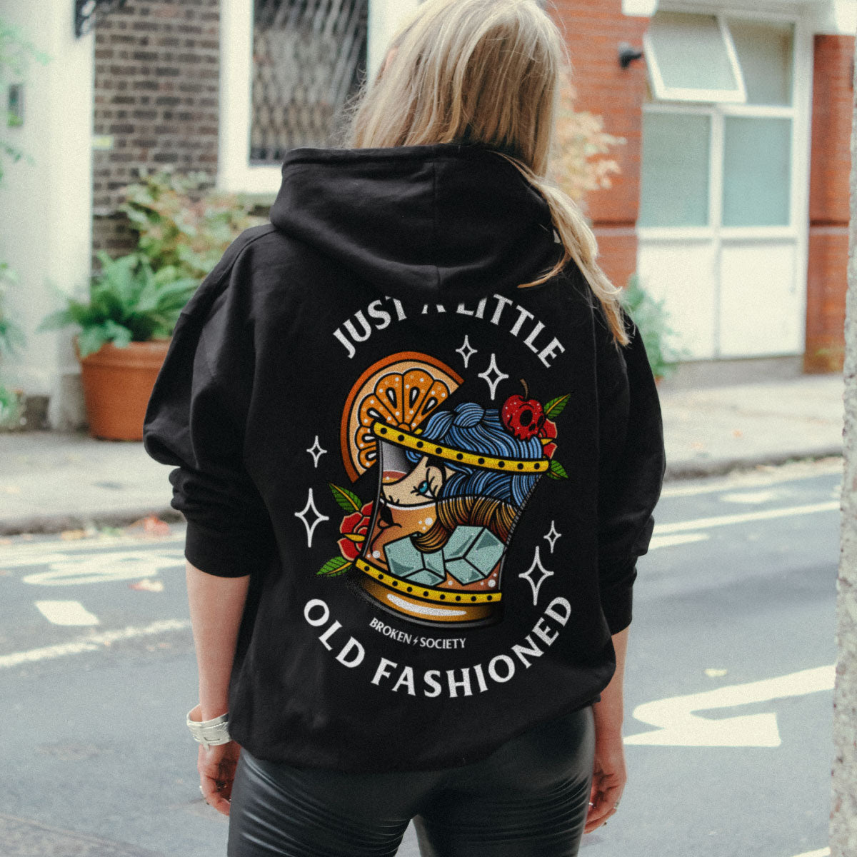Just A Little Old Fashioned Hoodie (Unisex)-Tattoo Clothing, Tattoo Hoodie, JH001-Broken Society