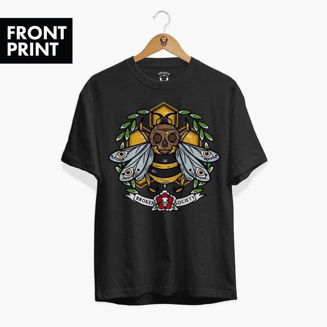 Killer Bee T-Shirt (Unisex)-Tattoo Clothing, Tattoo T-Shirt, N03-Broken Society