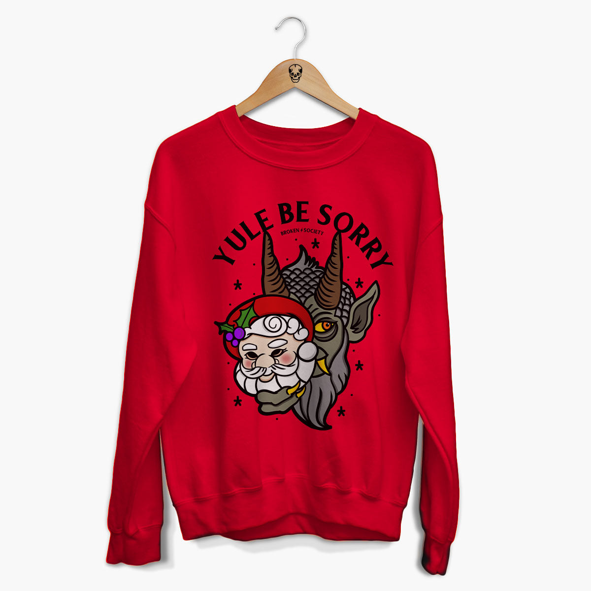 Krampus Alternative Christmas Jumper (Unisex)-Tattoo Clothing, Tattoo Sweatshirt, JH030-Broken Society