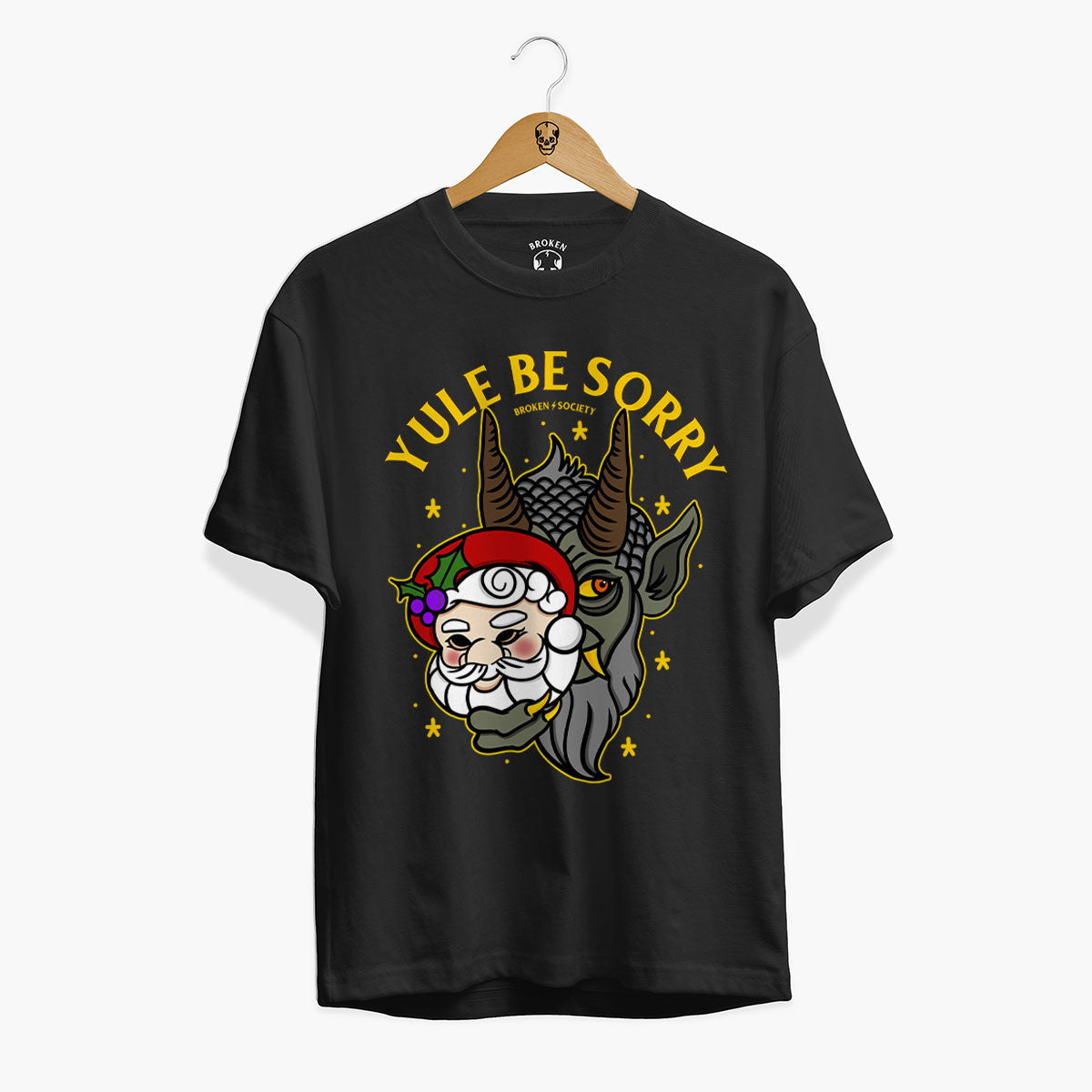 Krampus Alternative Christmas T-Shirt (Unisex)-Tattoo Clothing, Tattoo T-Shirt, EP01-Broken Society