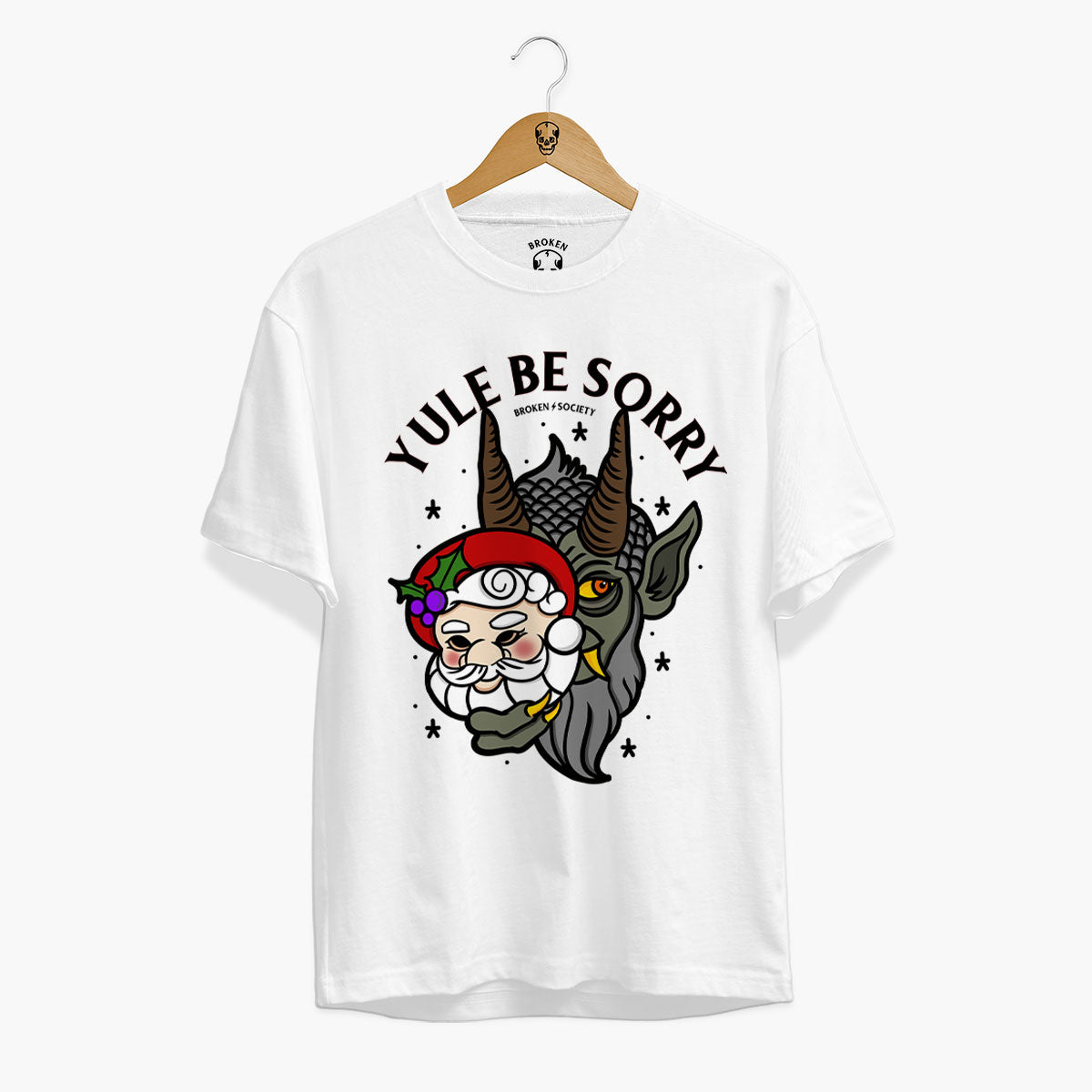 Krampus Alternative Christmas T-Shirt (Unisex)-Tattoo Clothing, Tattoo T-Shirt, EP01-Broken Society