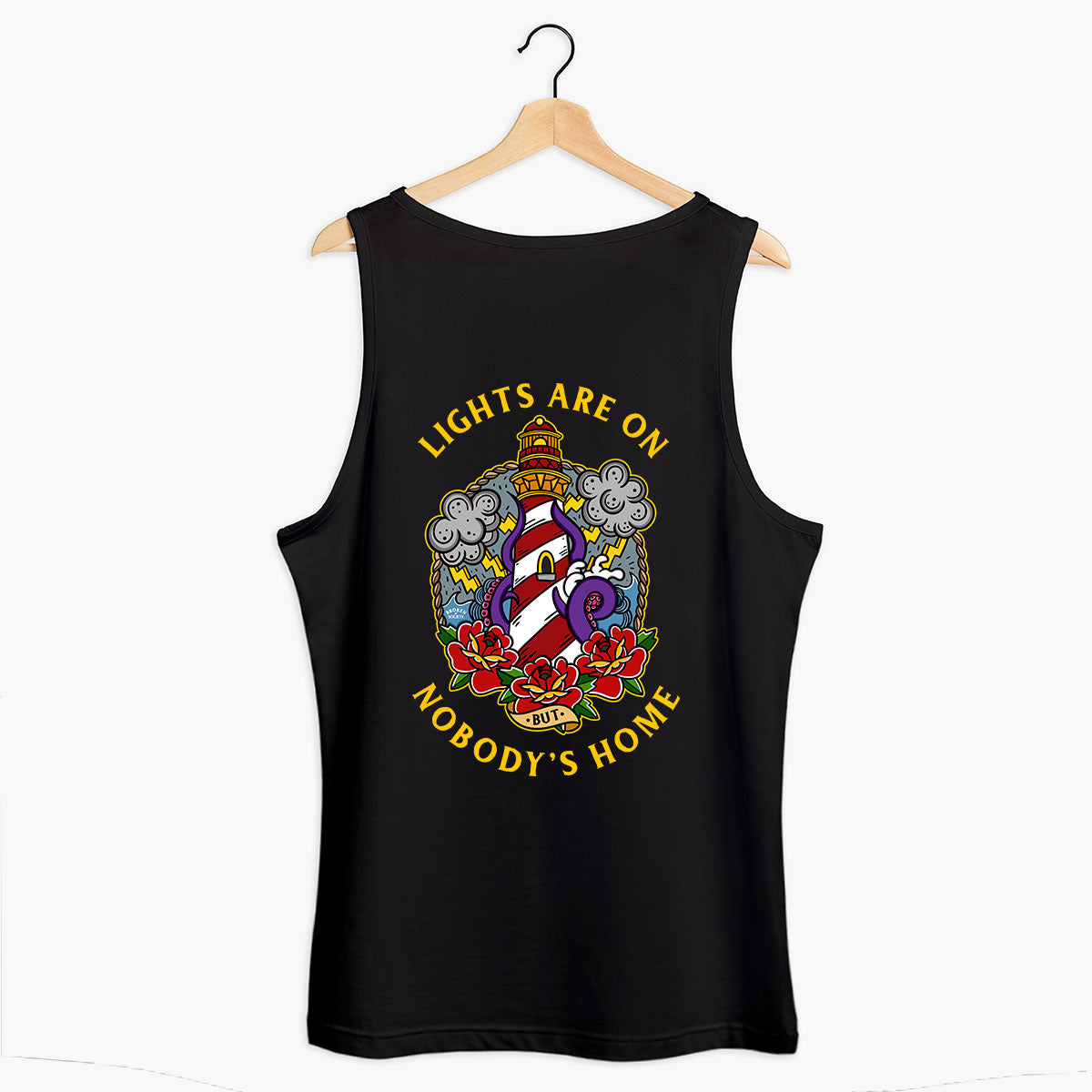 Lights Are On But Nobody's Home Tank (Unisex)-Tattoo Clothing, Tattoo Tank, 03980-Broken Society