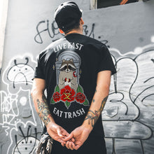 Load image into Gallery viewer, Live Fast Eat Trash T-shirt (Unisex)-Tattoo Clothing, Tattoo T-Shirt, N03-Broken Society