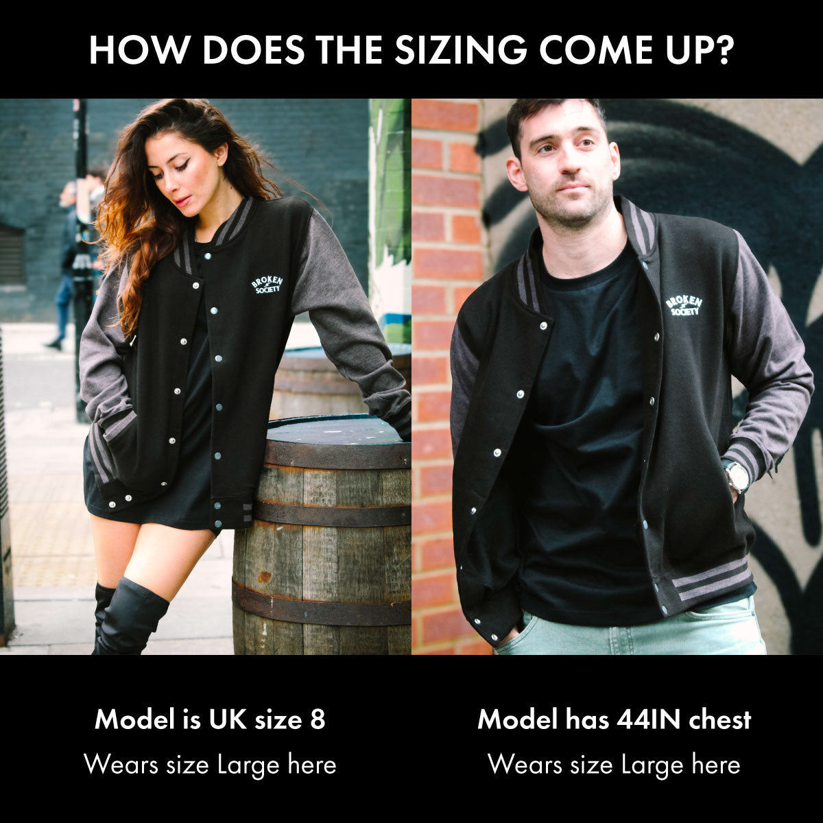 Logo Bomber Jacket (Unisex)-Tattoo Clothing, Tattoo Bomber Jacket, JH043-Broken Society