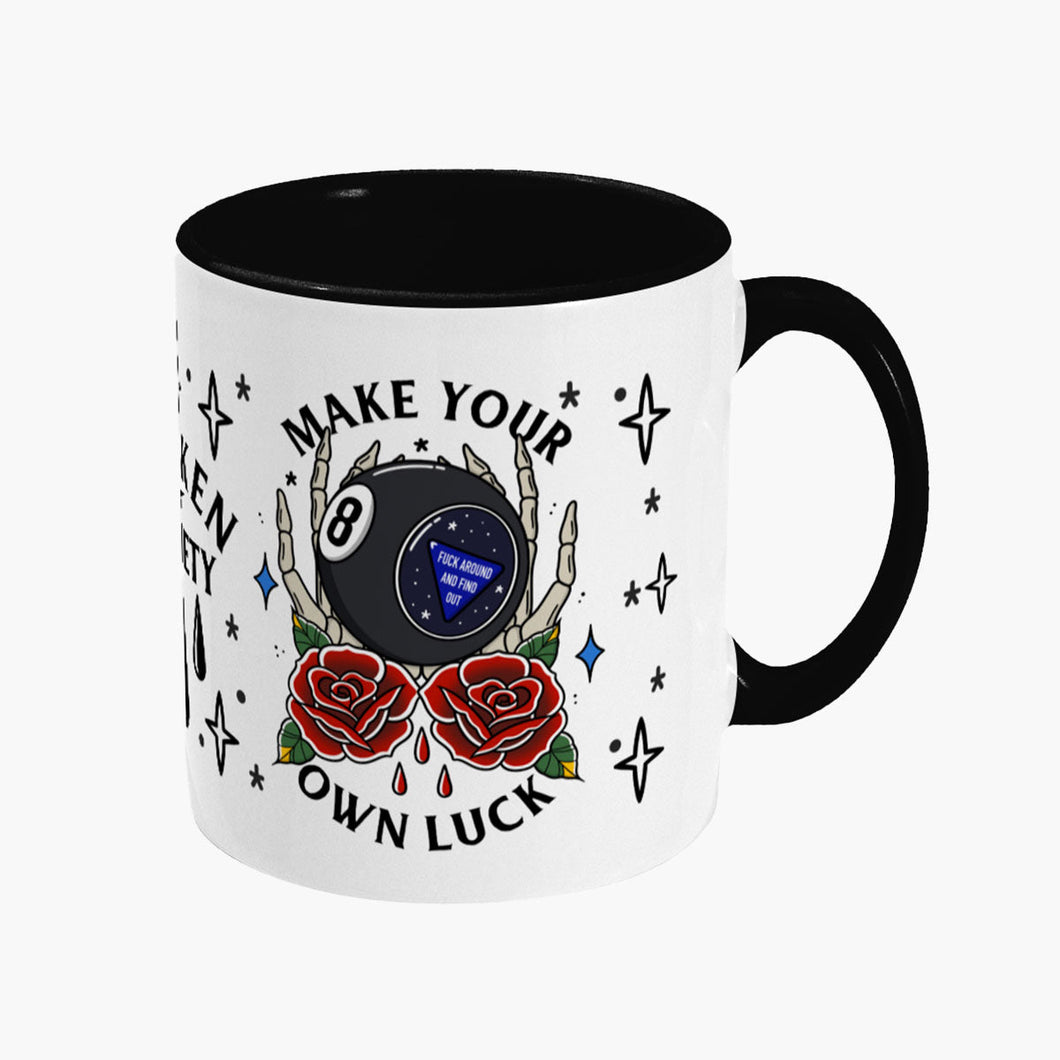 Magic 8 Ball Mug-Tattoo Apparel, Tattoo Accessories, Tattoo Gift, Tattoo Coffee Mug, 11oz White Ceramic-Broken Society