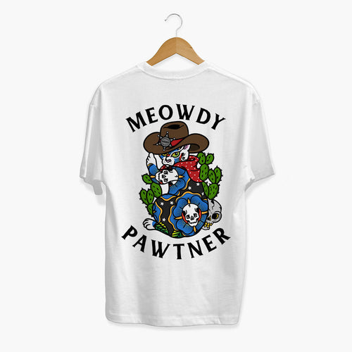 Meowdy Pawtner T-shirt (Unisex)-Tattoo Clothing, Tattoo T-Shirt, N03-Broken Society