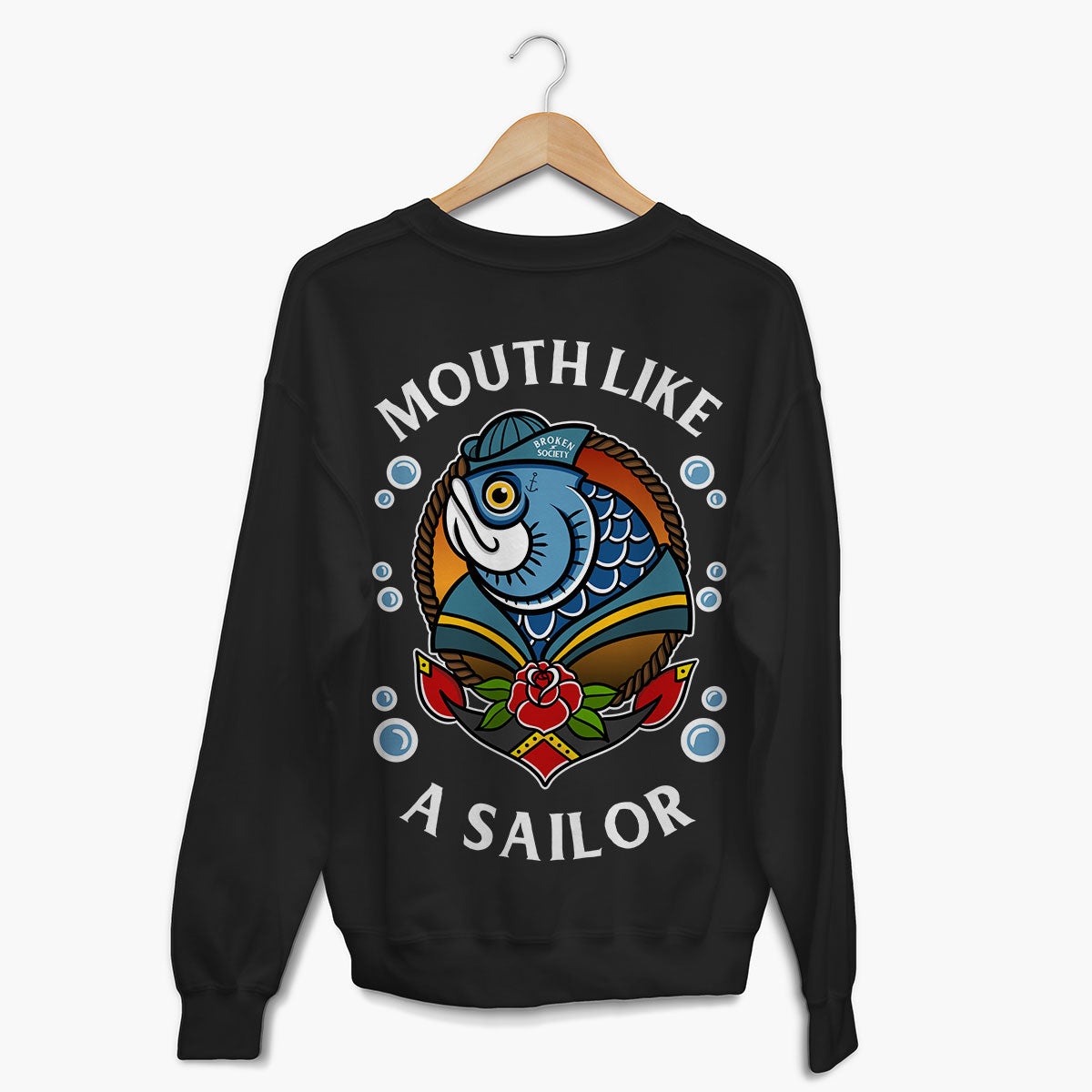 Mouth Like A Sailor Sweatshirt (Unisex)-Tattoo Clothing, Tattoo Sweatshirt, JH030-Broken Society